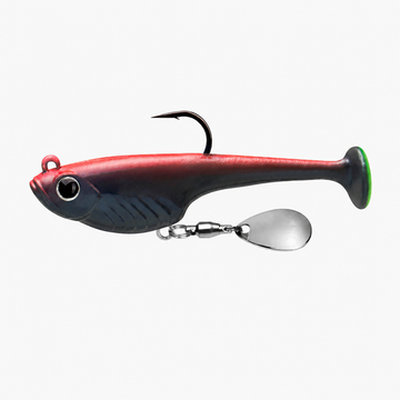 Pre-Rigged Soft Lures | Paddle Tail Swimbait | Spinner Blade | BKK Hook | TPE Soft | For Bass & Trout