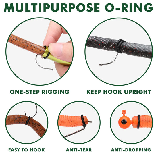 Multipurpose O-ring product with various uses on a white background