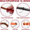 Multifunctional o-ring product with various uses and benefits on a white background.