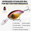 TRUSCEND Extra Metal Lip Crankbait Fishing Lure with BKK Hooks & Rattle