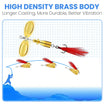 [6pcs] Dual Blades Vibespinner Tail Spinner Fishing Lure with BKK Hooks