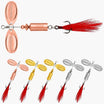 [6pcs] Dual Blades Vibespinner Tail Spinner Fishing Lure with BKK Hooks