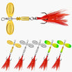[6pcs] Dual Blades Vibespinner Tail Spinner Fishing Lure with BKK Hooks