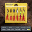 [6pcs] Dual Blades Vibespinner Tail Spinner Fishing Lure with BKK Hooks