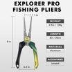 Lockable Fishing Pliers with Ergonomic Handle & Teflon Coating