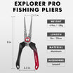 Lockable Fishing Pliers with Ergonomic Handle & Teflon Coating