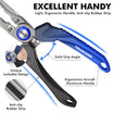 TRUSCEND Lockable Fishing Pliers na may High Tungsten Cutter, Innovative Ergonomic Handy Handle, Saltwater Corrosion Resistant Teflon Coated Fishing Tool, Super Light Multi-Function Fishing Gifts [WM]