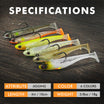 Shadtale Soft Fishing Lures | BKK Hooks | Paddle Tail Swimbait | For Bass & Trout & Crappie & Walleye
