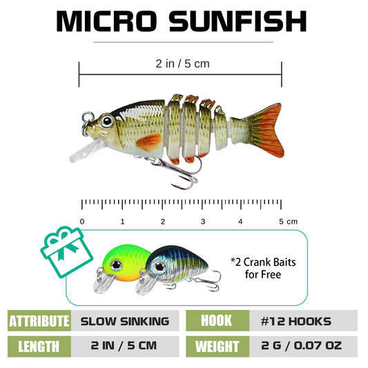 (3pcs) Six-Segmented Swimmax + (2pcs) Smallest Jointed Swimbaits