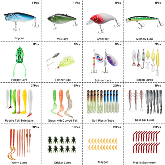 Fishing Lure Making Kit with Tackle Box -340pcs