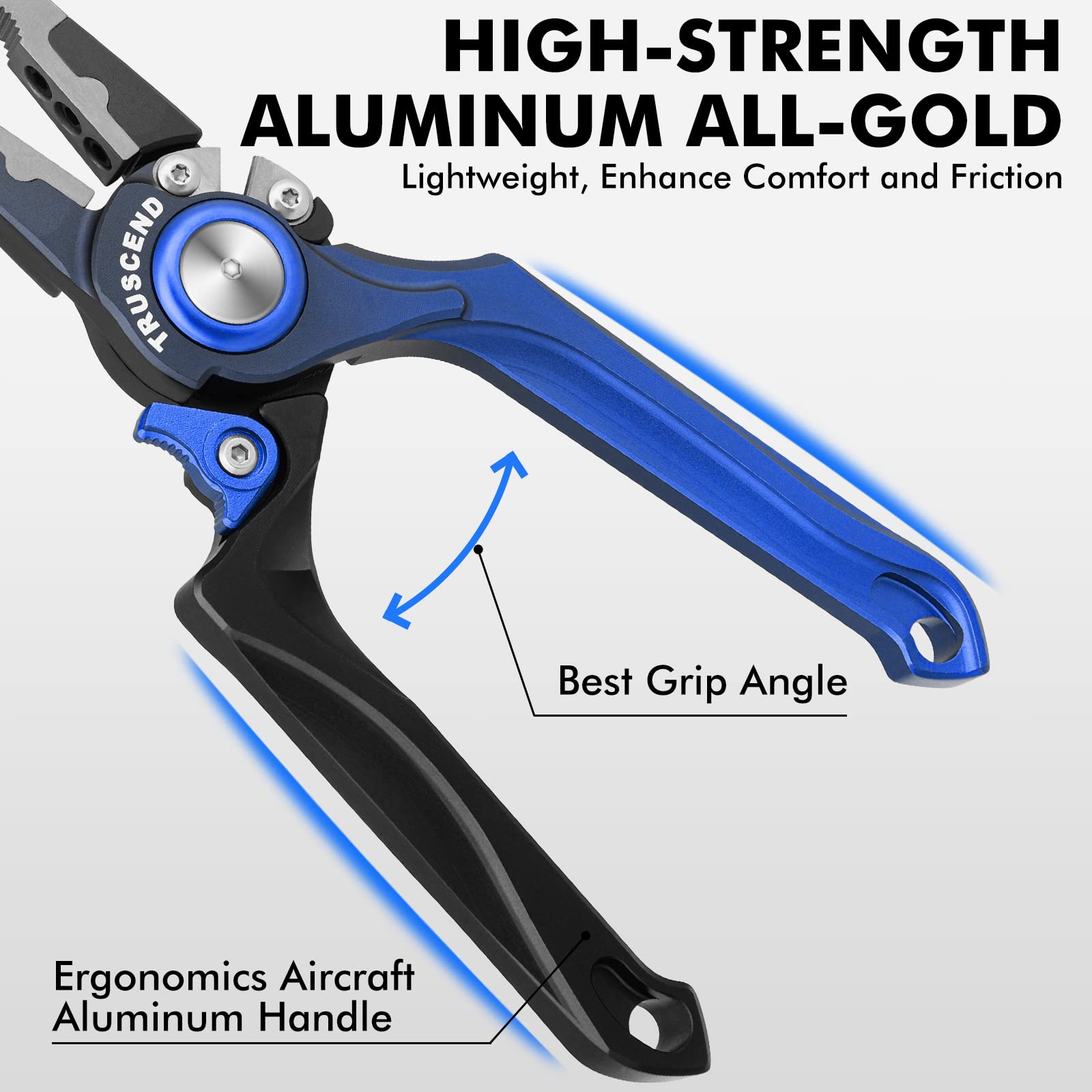 Lockable Fishing Pliers with Tungsten Carbide Cutter & Teflon Coating