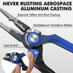 Lockable Fishing Pliers with Tungsten Carbide Cutter & Teflon Coating