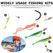 Kit d'accessoires de pêche avec boîte de rangement | 203 pièces
