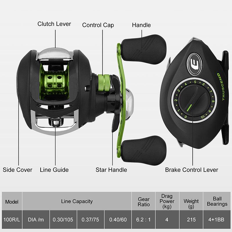 Advanced 6.2:1 Casting Reels 4+1 Stainless BB