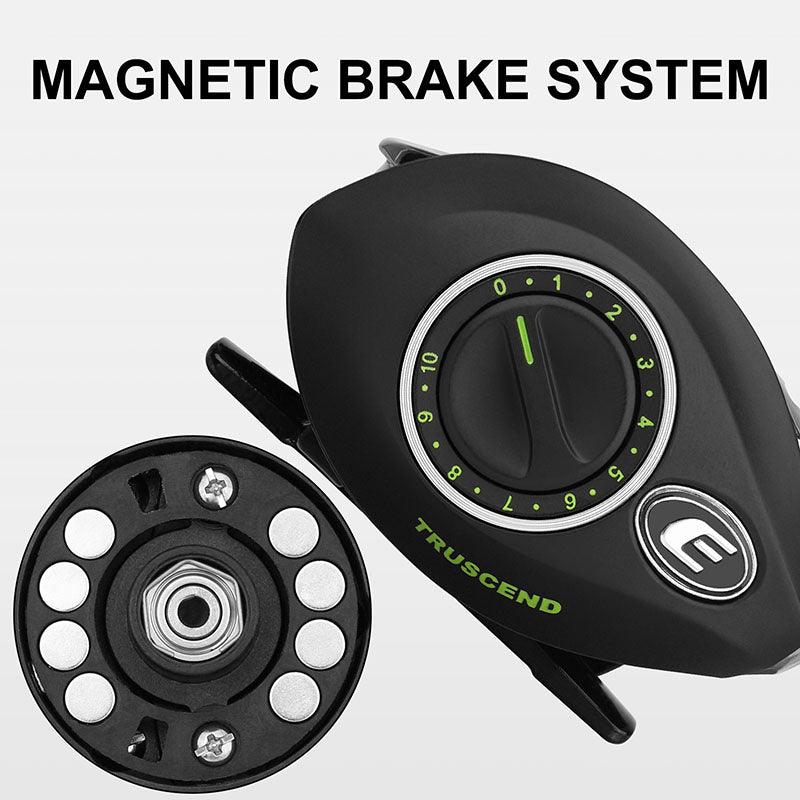 baitcast reel brake Advanced 6.2:1 Casting Reels 4+1 Stainless BB Green Reel:Size: 100 | Gear: 8.1:1 AMBASSADEUR 6500 C3 BAITCASTER Series:Ugly Stik Elite lbs maximum drag output