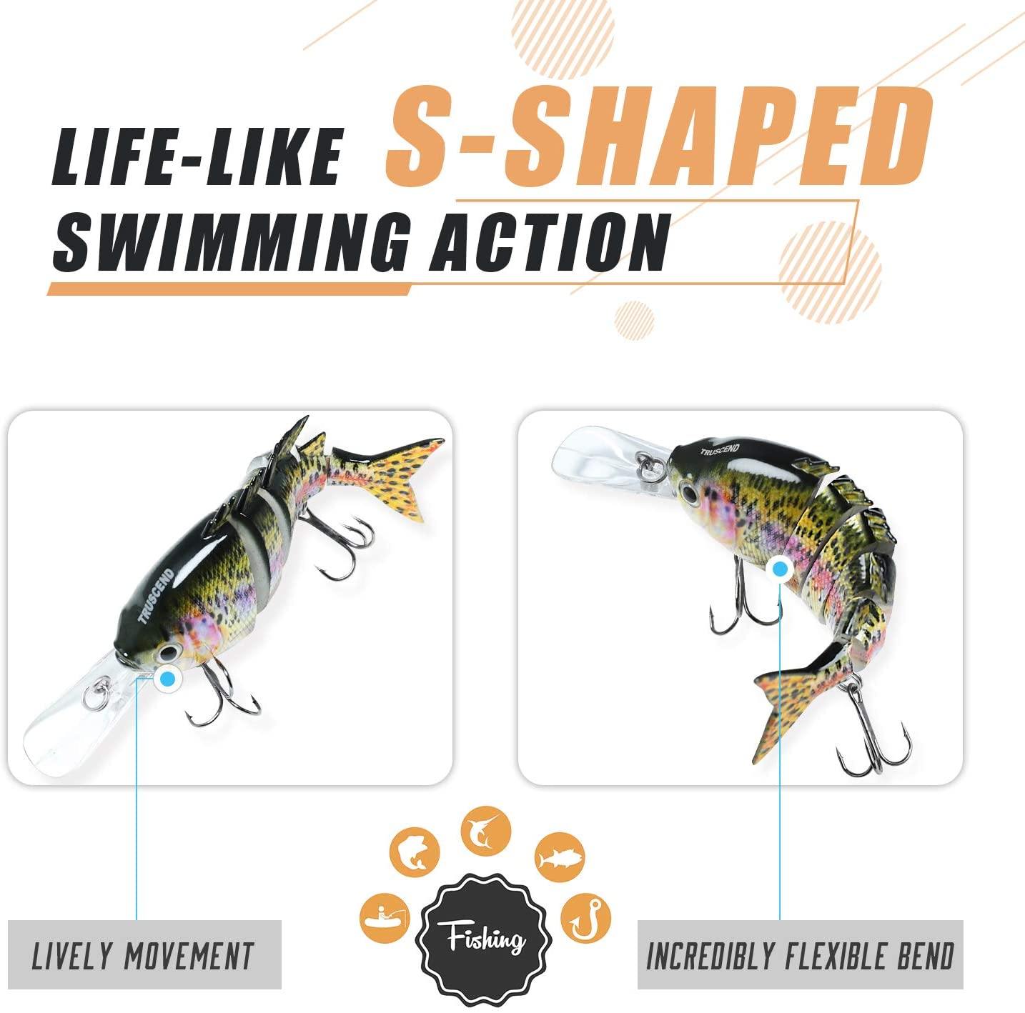 TRUSCEND Tilapia Segmented Fishing Lure Jointed Swimbait