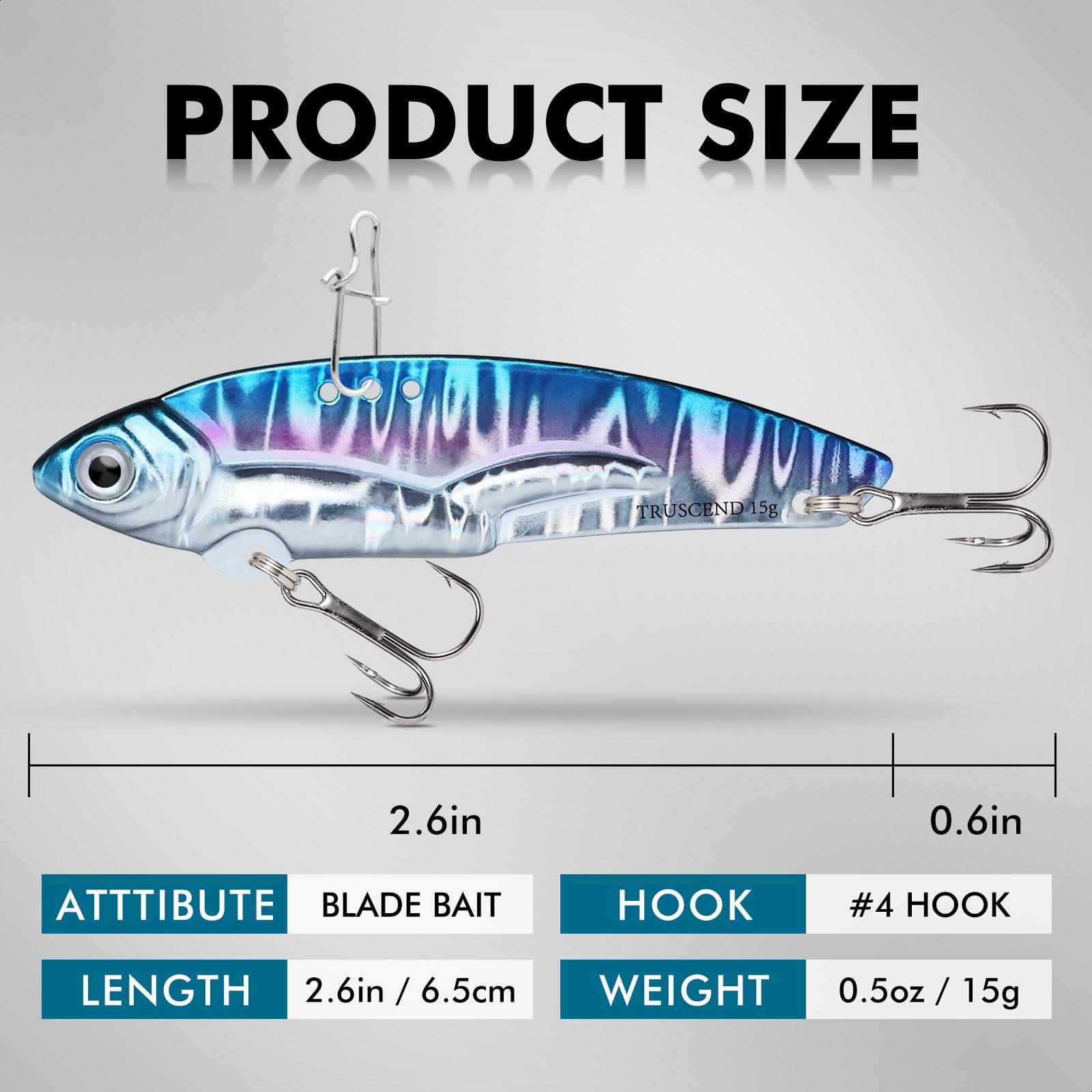 blue vibe fishing lures Blade Bait Vibe Lure Metal Fishing Lure 0.5oz/15g
