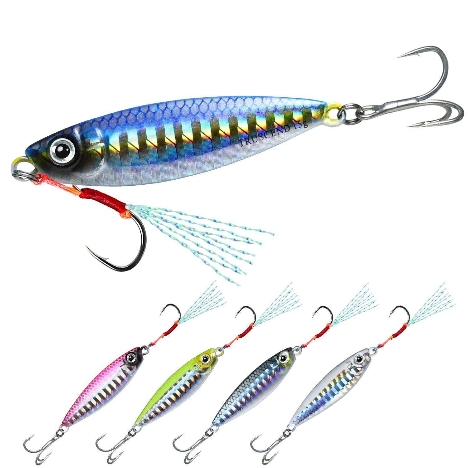 0.53oz/15g / 5pcs Saltwater Jigs Fishing Lures Spoon Lure