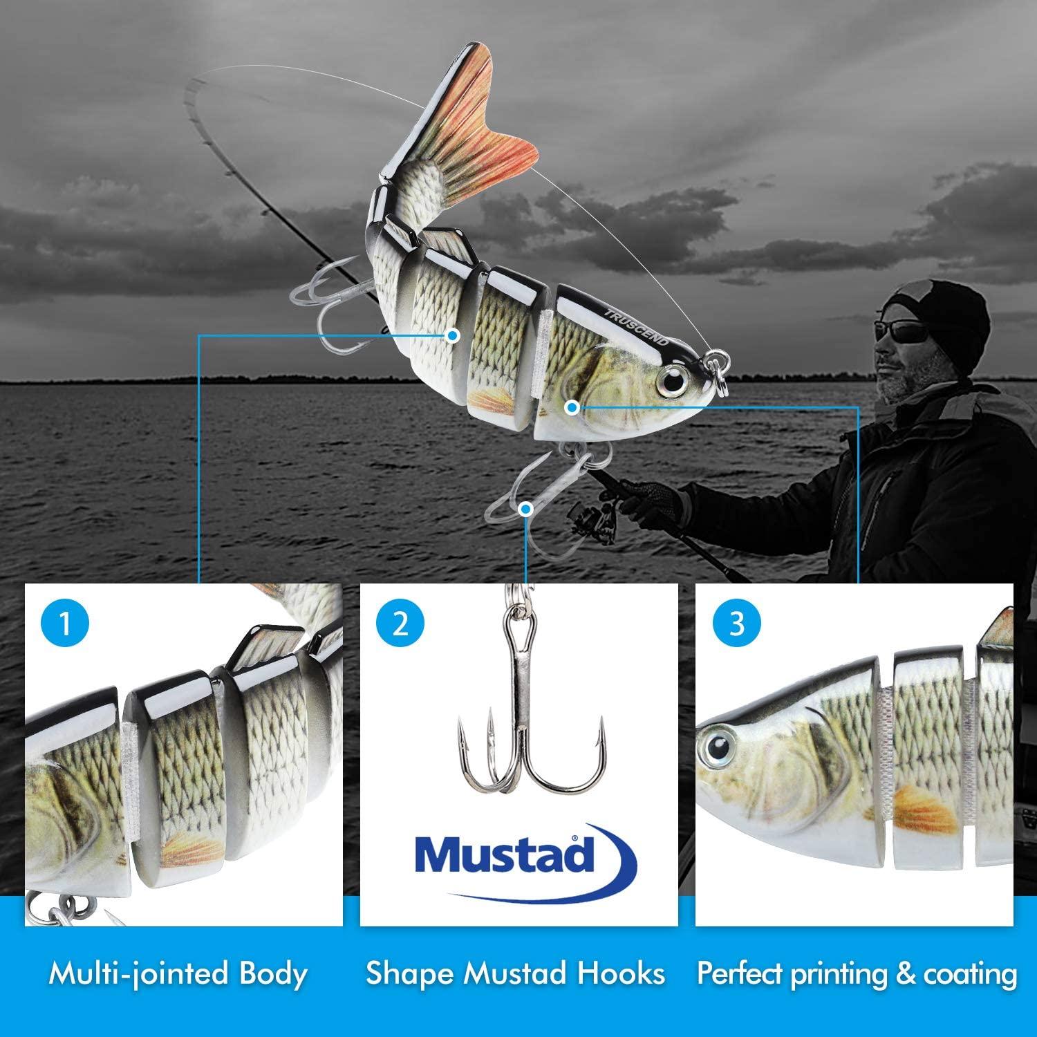 TRUSCEND 6 Segmented Fishing Lure - B (3.9in/10cm)