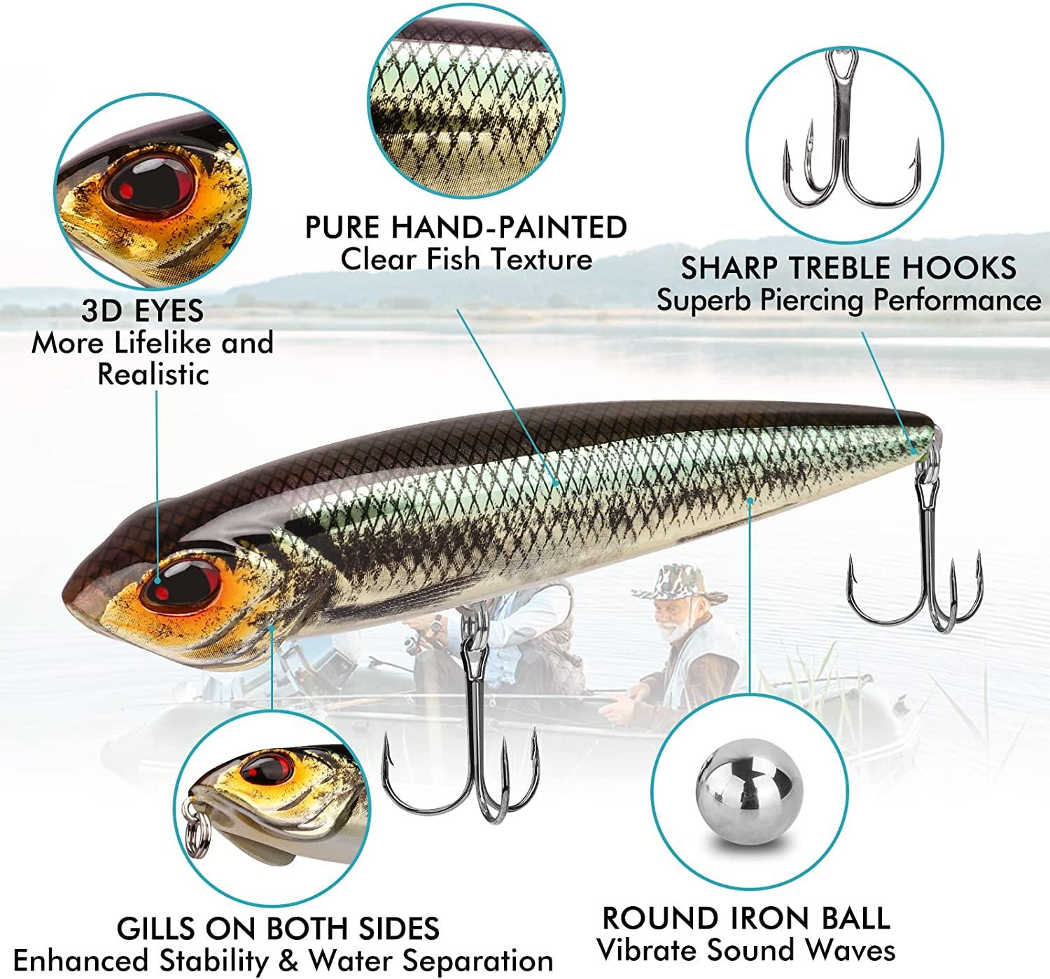 coolstyle lifelike fishing lures Topwater Recessed Gill Pencil Lure flat back range casting Cold, Muddy Water? Lake Color:5.8CM-12.8G-C2