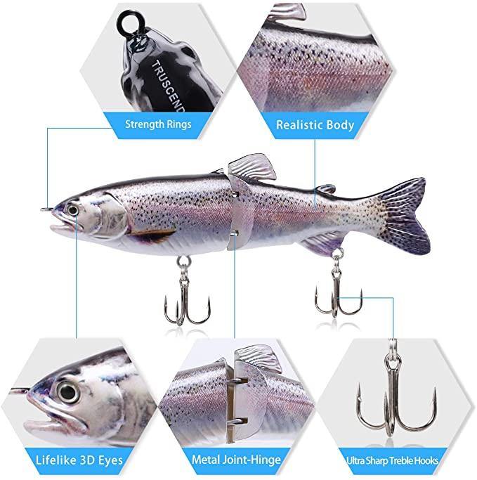 california trout fishing lures HD 2.25" but if youre going to cast into wind for a period of time use a 1/8th weighted hook. Glide Bait Trout Fishing Lure